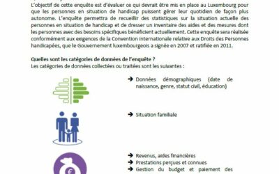 Enquête sur les besoins des personnes en situation de handicap au Luxembourg