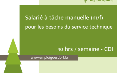 Vacance de poste – salarié à tâche manuelle