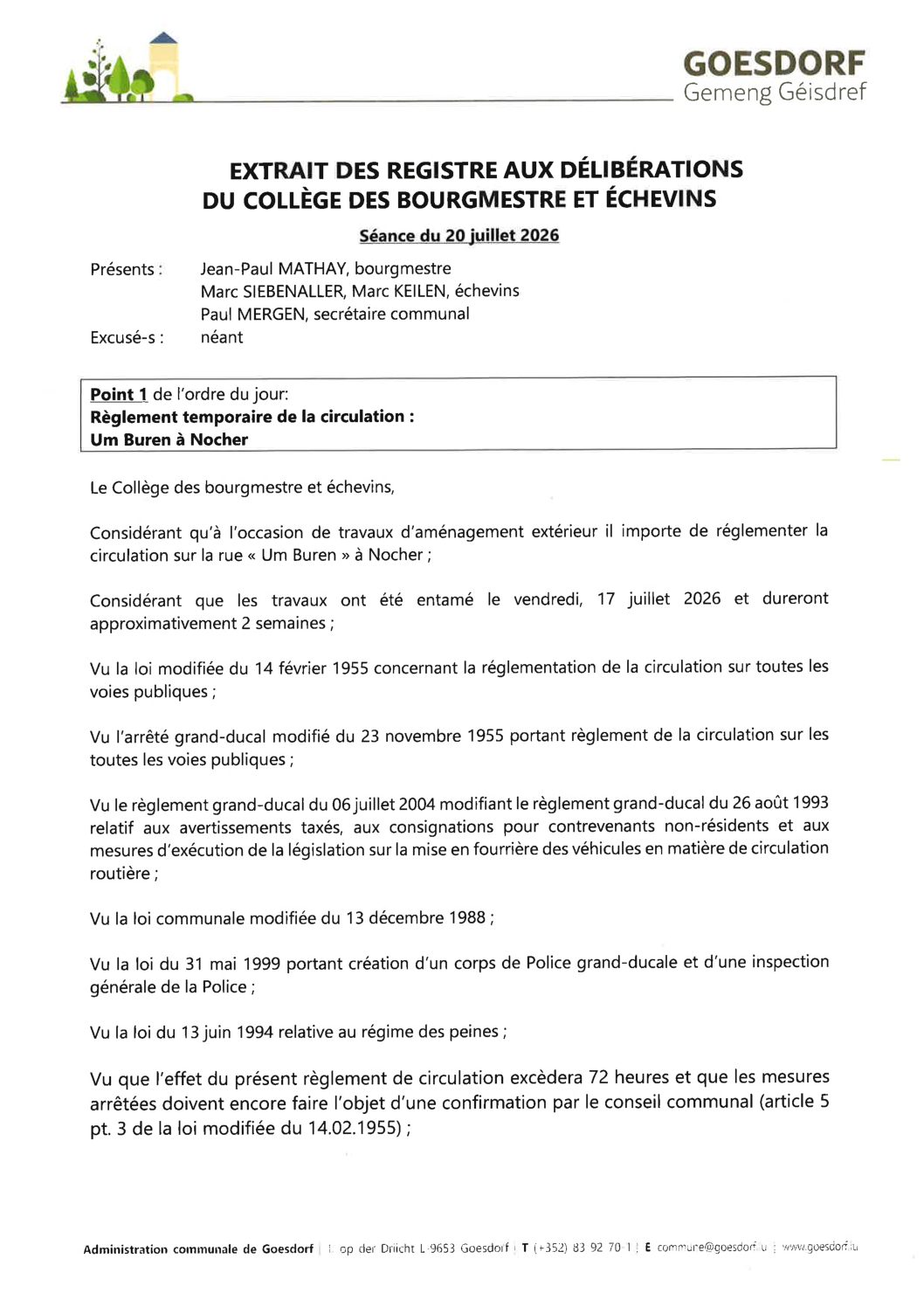 Règlement temporaire de circulation_Um Buren à Nocher_17.07.2026