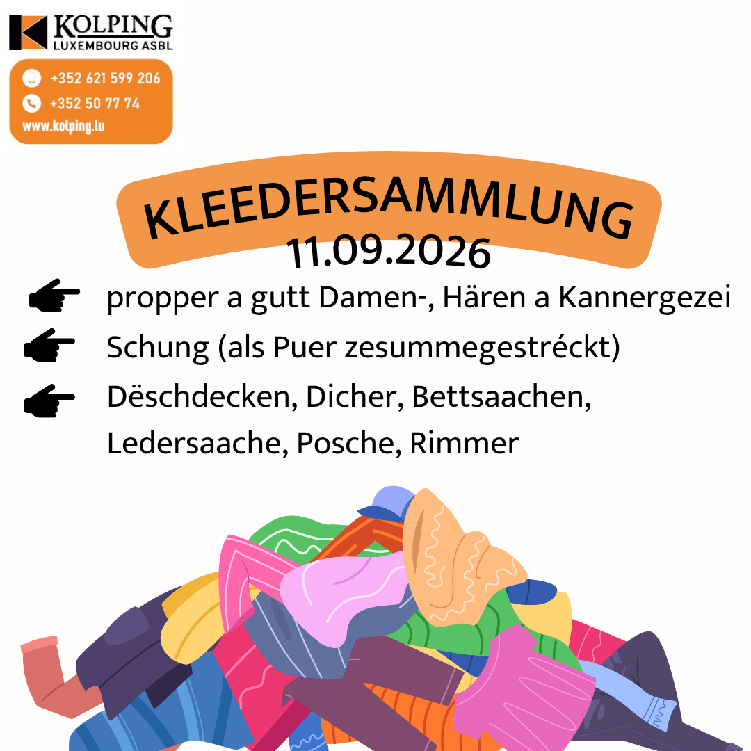 Kleedersammlung Kolping 11.09.2026