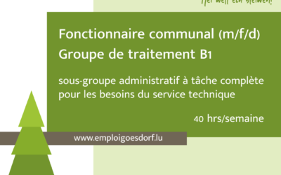 Vacance de poste – Fonctionnaire B1