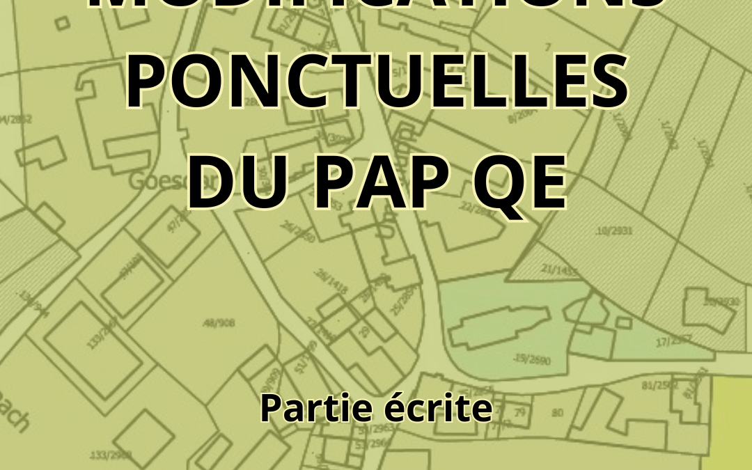Modification ponctuelle PAP QE