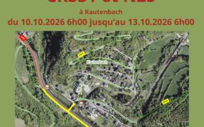 Route barrée CR331+N25 à Kautenbach